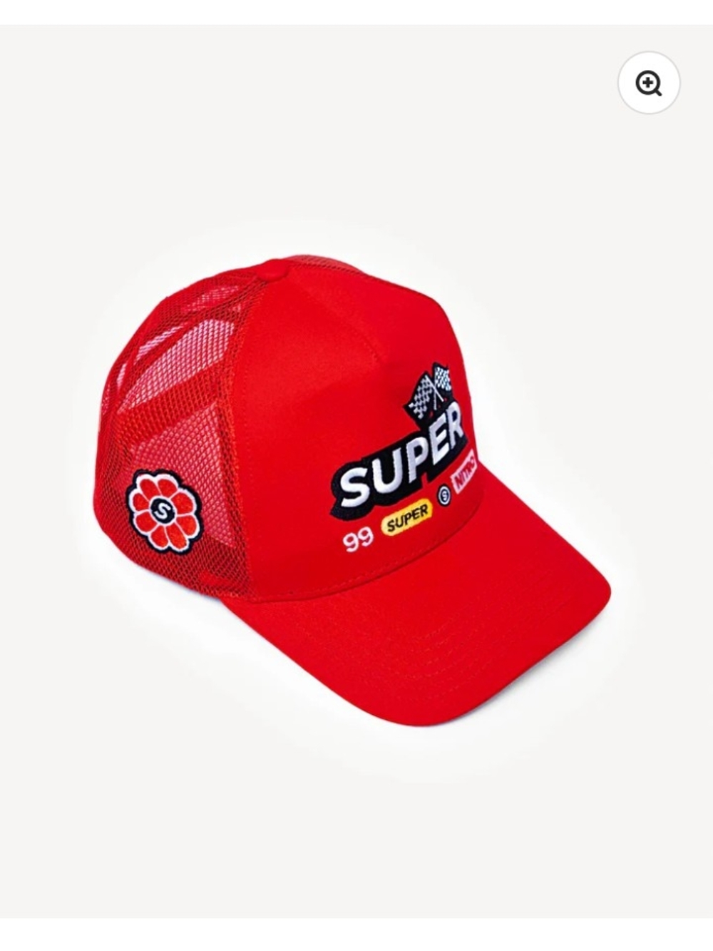 ColorSuper, Podium Snapback Race Flag Red Baseball Cap, Mesh Back, Ball Cap, OS - Picture 7 of 8
